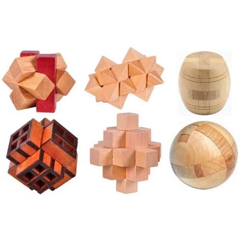 Craze Ensemble De Pi Ces Classique D En Bois Burr Puzzle Iq Bois