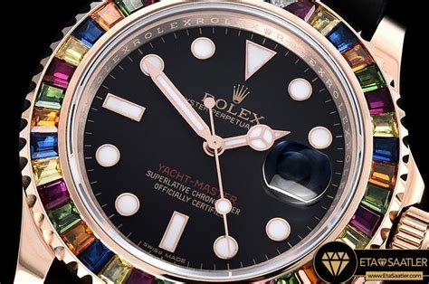 Rolex Yacht Master Siyah Kadran Kau Uk Kordon Mm Super