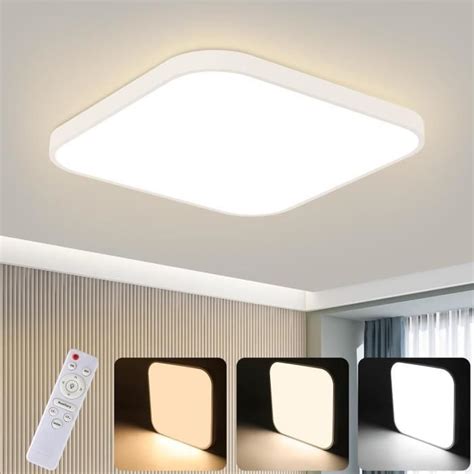 Homefire Plafonnier Led Carr Plat Polycarbonate Pc Blanc X