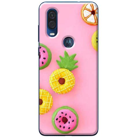 Etui na Motorola One Vision Kolorowe pączki owocowe 69607 sklep