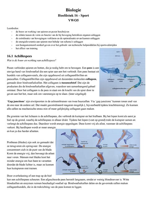 Biologie H16 Sport Nectar Biologie Hoofdstuk 16 Sport VWO