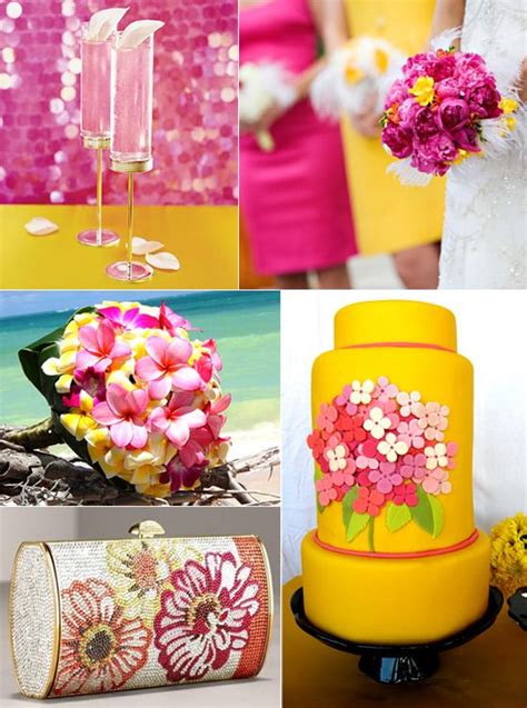 Looking For Ideas For A Fuschiahot Pink And Yellow Summer Beach Wedding