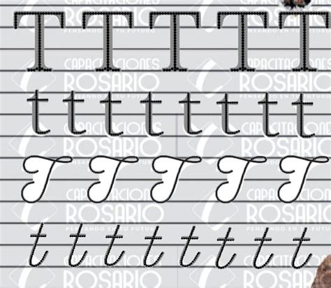 Letra T Patrón De Práctica En 2023 Aprender Las Letras Letras Cursiva