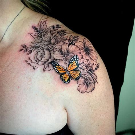 20 Mesmerizing Butterfly Shoulder Tattoo Inspirations Womensew