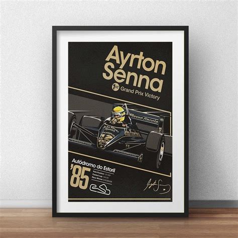 Quadro Ayrton Senna Automobilismo Piloto Carro Corrida No Elo7