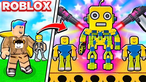 Aku Buat Pabrik Robot Noob Terkuat Di Roblox Youtube