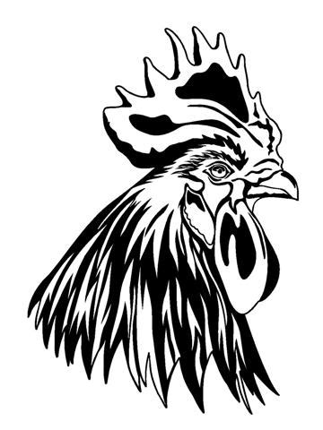 Rooster Head Silhouette at GetDrawings | Free download