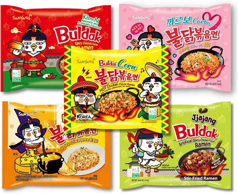 Amazon Samyang Spicy Chicken Hot Ramen Noodle Buldak Variety Pack 9 Different Flavors