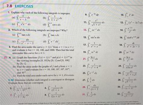 Solved 1 Explain Why Each Of The Following Integrals Is