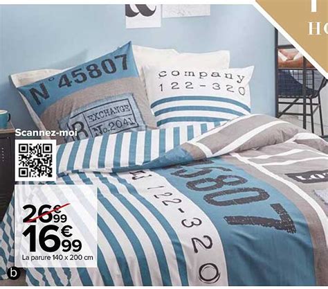 Promo La Parure 140 X 200 Cm Tex Home Chez Carrefour ICatalogue Fr