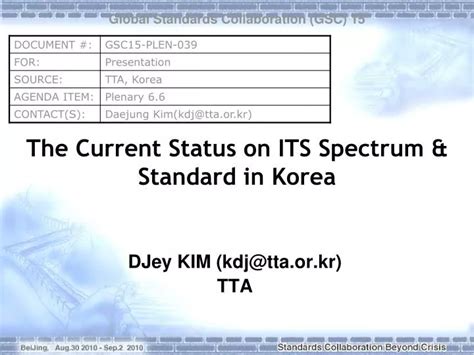 current status   spectrum standard  korea powerpoint