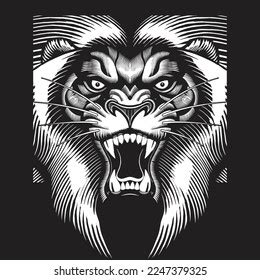 Illustration Lion Head Vector Art Stock Vector (Royalty Free ...