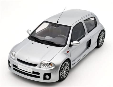 OTTOMOBILE Renault Clio V6 Phase 1 2001 Silver Scale Ladder 1 18