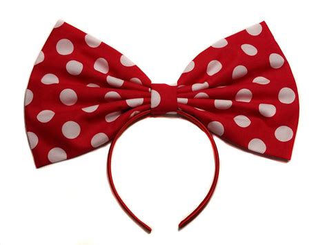 Giant Extra Large Polka Dot Minnie Mouse Inspired Hair Bows Red Black Pink Or Blue