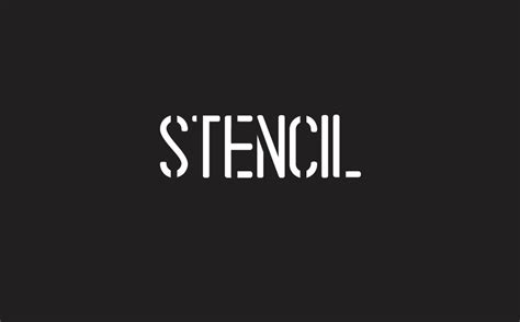 Stencil free font