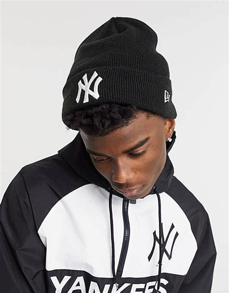 New Era Ny Beanie Hat In Black Asos