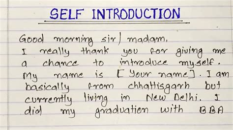 Professional Introduction Self Introduction In English Examples Tips