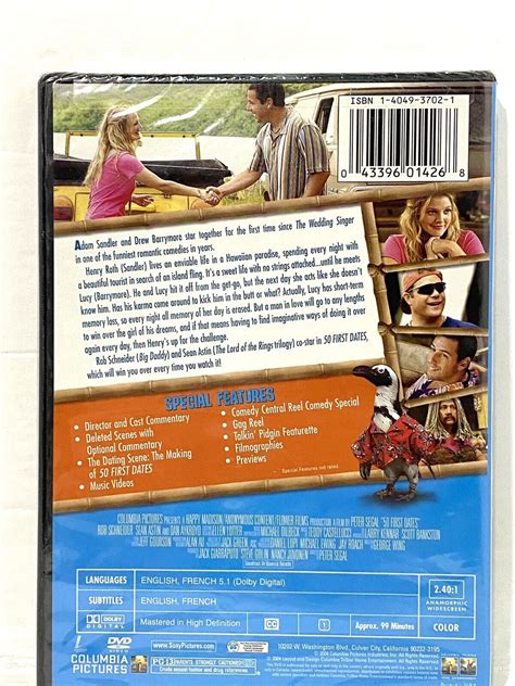 50 First Dates Dvd 2004 Adam Sandler Drew Barrymore 43396014268 Ebay