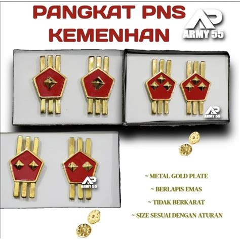 Jual Pin Kemhan Emblem Kemhan Pangkat Pns Kemhan Shopee Indonesia