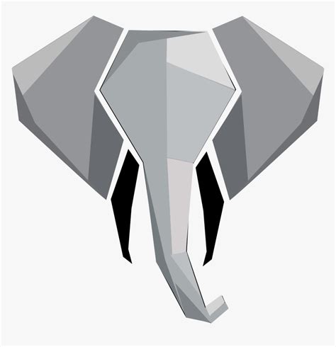 Elephant Head Silhouette Png, Transparent Png - kindpng