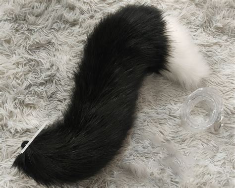 Fox Black Ears Tails Fluffy Fur Ears Black Wolf Ears Tail Faux Etsy