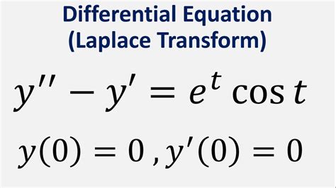 Differential Equation Using Laplace Transform Y Y Et Cos T Y