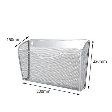 1 Pack Mesh Wall Mounted File Holder Metal Wall File Pocket Organizer