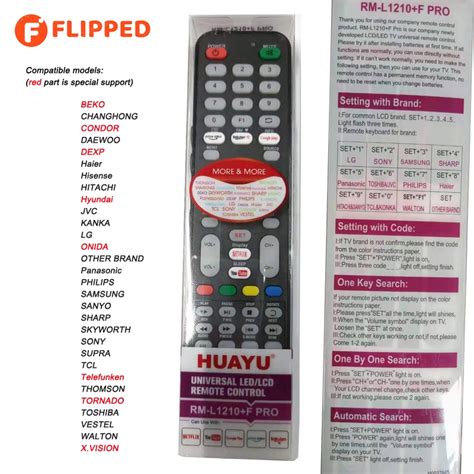 RM L1195 X Remote Control Suitable For LED LCD TV Smart Television