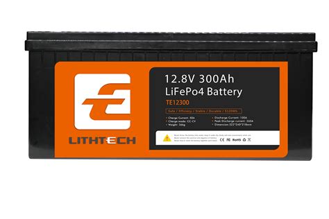 Lithtech Te12300 128v 300ah Rv Battery Pack For Lead Acid Replacement