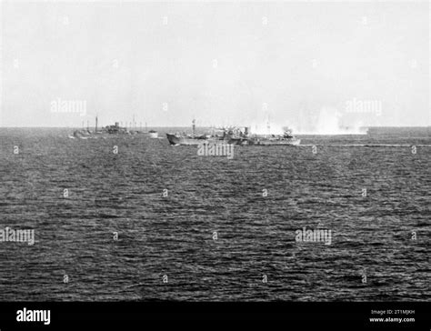 The Royal Navy During The Second World War In The Middle Distance A