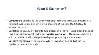 Vapour Pressure And Cavitation PPT