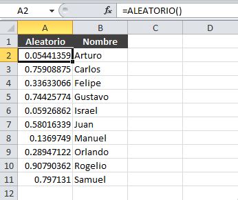 Ordenar Una Lista Aleatoriamente En Excel Excel Total