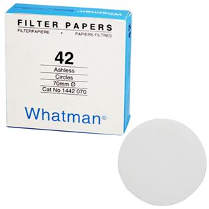 FILTER PAPER QUANTITATIVE GRD 42 ASHLESS SLOW 70MM 100 PK