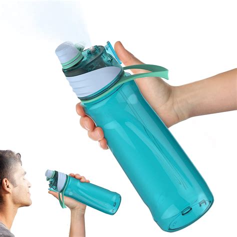 Feijian Mist Water Bottle22oz Sports Water Bottle With 2 In 1 Mist And Sip Function