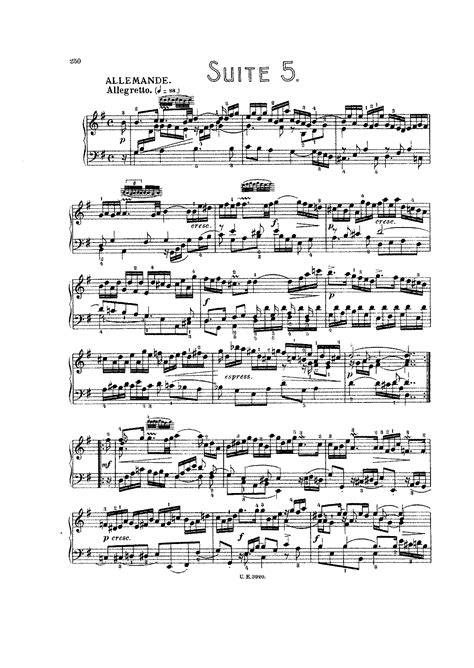 French Suite No 5 In G Major BWV 816 Bach Johann Sebastian IMSLP