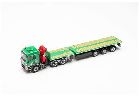 Herpa Man Tgs Lx Euro C X Mit Ladekran Und Teletrailer Trost