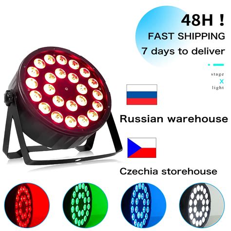 24x12W RGBW 4in1 LED Par Light Wireless Remote Control Flat Spotlight