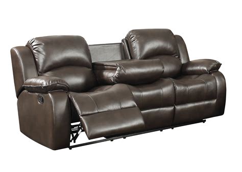 Samara Collection Modern Upholstered Transitional Reclining Sofa with ...