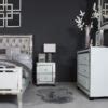 Madison White Glass Drawer Mirrored Bedside Cabinet Picture Perfect