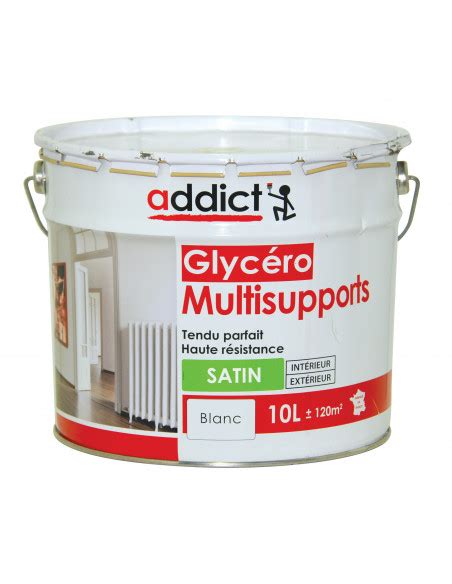 RECA Peinture Glycéro Multi supports ADDICT Blanc Satin 10 L