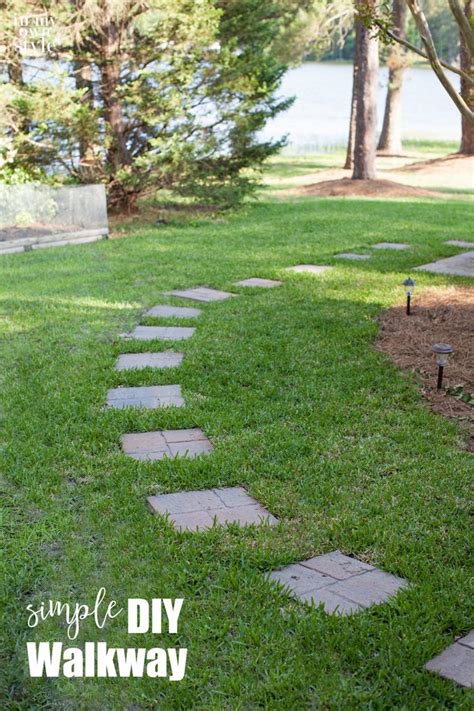 EASY DIY Paver Stone Walkway for Your Yard | Stone walkway, Diy stone ...