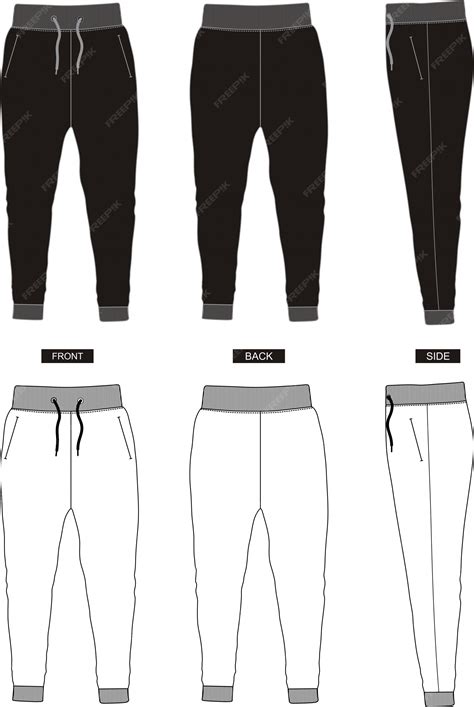 premium vector pants template