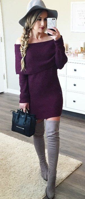 Royal Purple Sweater Dresses Howtowear Fashion Burgundy Sweater Dress Purple Sweater Dress