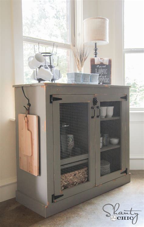 DIY Farmhouse Coffee Cabinet - Shanty 2 Chic