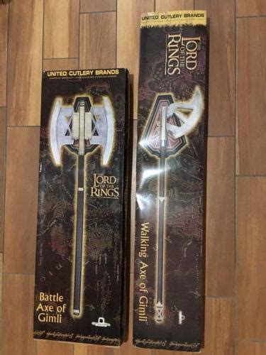 Lord Of The Rings Lotr Battle Axe Of Gimli And Walking Axe Of Gimli