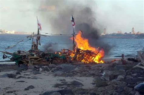 Community Rally Round To Rebuild Black Pearl Driftwood Pirate Ship