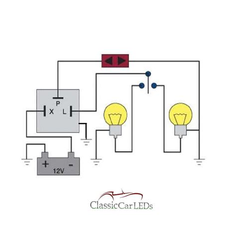 Electronic Flasher Relay Circuit Diagram