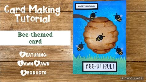 Bee Themed Card Making Tutorial Featuring Lawn Fawn Summer