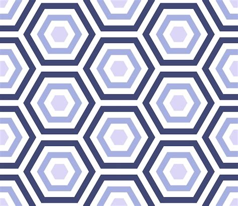 Um Padr O Hexagonal Azul E Branco Impresso Em Um Fundo Branco Vetor