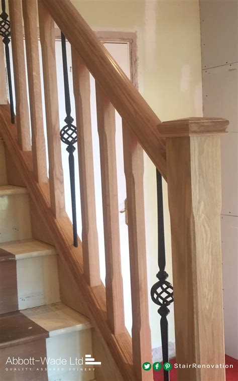 Oak Chamfered Spindles With Abbott Wades Black Basket Spindle More